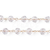 Handmade Glass Faceted Round Beaded Chains CHC-ZX005-05G-5
