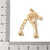 Brass Micro Pave Clear Cubic Zirconia Toggle Clasps KK-G503-03G-3