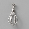 925 Sterling Silver Bead Cage Pendants STER-WH0005-46A-P-1