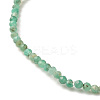 Natural Emerald Round Beaded Stretch Bracelet BJEW-JB07748-02-4