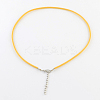2mm Faux Suede Cord Necklace Making with Iron Chains & Lobster Claw Clasps NCOR-R029-M-4