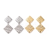 304 Stainless Steel Double Rhombus Dangle Stud Earrings for Women EJEW-G328-13-1
