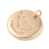 Brass with Clear Cubic Zirconia Pendants LS-KK-N256-24J-G-2