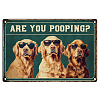 Vintage Metal Tin Sign AJEW-WH0436-040-1