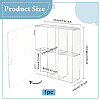 2-Tier 6 Grids Transparent Plastic Action Figures Display cases ODIS-WH0020-90-2