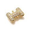 Brass Micro Pave Cubic Zirconia Letter Links KK-I717-04I-2