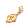 Oval 304 Stainless Steel Rhinestone Pendant Decorations STAS-I331-11G-A-2