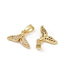 Brass Micro Pave Cubic Zirconia Charms KK-C093-13G-2