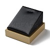 Wood Coverd with PU Leather Slant Back Pendant Necklace Display Pedestals LS-ODIS-C010-03-2