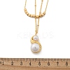 304 Stainless Steel Double Layer Necklaces NJEW-Z061-02G-5