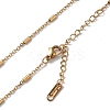 Ion Plating(IP) 304 Stainless Steel Column Link Chain Necklace for Men Women NJEW-K245-019A-2