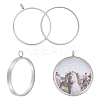 2Pcs 304 Stainless Stee Locket Pendants STAS-UN0064-12P-1