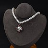 304 Stainless Steel Colorful Cubic Zirconia Rhombus Pendant Necklaces STAS-Z114-23P-3
