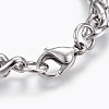 Tarnish Resistant 304 Stainless Steel Wheat Chain Bracelets BJEW-P239-03B-3