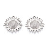304 Stainless Steel Sunflower Pendants STAS-T069-44S-1
