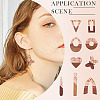 18Pcs 9 Styles Transparent Resin & Walnut Wood Pendants RESI-TA0003-35-8