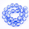Handmade Silver Foil Glass Beads FOIL-R054-12mm-1-2
