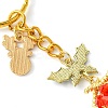 Christmas Woven Glass Keychains KEYC-MZ00017-01-4