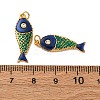 304 Stainless Steel Enamel Pendants X-STAS-H475-07G-3