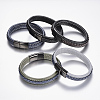 Braided Leather Cord Bracelets BJEW-H561-10-8