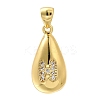 Rack Plating Brass Micro Pave Cubic Zirconia Pendants KK-L226-102G-H-1
