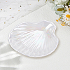 1Pc Shell Shaped Porcelain Jewelry Plate DJEW-LP0001-29-1