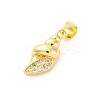 Brass Micro Pave Cubic Zirconia Pendants KK-D325-33G-2