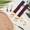 2 Sets Zinc Alloy Nylon Rubber Keychains KEYC-HS0001-12A-3