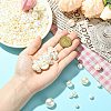 About 660 Pcs 330G 11 Styles 1-Hole ABS Plastic Imitation Pearl Buttons BUTT-CJ0001-08-4