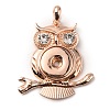 Alloy Rhinestone Hang Snap Base Pendant for Interchangeable Snap Charms Jewelry Making FIND-WH0117-42RG-1