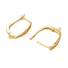 Brass Micro Pave Clear Cubic Zirconia Hoop Earring Findings KK-H532-16G-2