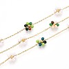 304 Stainless Steel Flower Cable Chains CHS-N005-02C-G-1