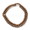 Electroplate Synthetic Magnetic Hematite Beads Strands G-E602-01-3