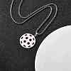 201 Stainless Steel Pickleball Pendant Box Chain Necklaces for Women Men NJEW-H050-01A-P-2