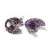 Natural Amethyst Pendants G-B023-01P-07-3
