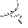 Non-Tarnish 304 Stainless Steel Herringbone Chain Necklace NJEW-D045-10P-3