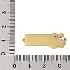 304 Stainless Steel Red Enamel Connector Charms STAS-P377-15G-3
