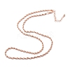 Brass Rope Chain Necklaces NJEW-K123-12RG-2