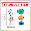 1 Piar Geometric Resin Acrylic Dangle Stud Earrings EJEW-LP0007-020-2