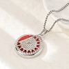 316 Surgical Stainless Steel Aromatherapy Diffuser Perfume Hollow Flat Round Pendant Box Chain Necklaces NJEW-R016-01P-06-2