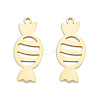 Ion Plating(IP) 201 Stainless Steel Pendants STAS-N098-128LG-3