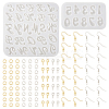 2Pcs 2 Style Letter & Number Silicone Pendant Molds DIY-TA0005-69-2