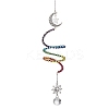 Glass Spiral Pendant Decorations HJEW-TA00269-1