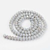 Electroplate Opaque Solid Color Glass Beads Strands X1-EGLA-A034-P6mm-L16-2
