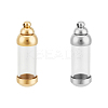 2Pcs 2 Colors Column 304 Stainless Steel Glass Bottle Pendants STAS-UN0059-03-1