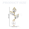 1 Pair Brass Stud Earrings EJEW-LP0007-081-2
