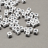 Large Hole Acrylic Letter European Beads SACR-Q103-8mm-01A-1