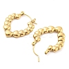Heart Bubble 304 Stainless Steel Hoop Earrings for Women EJEW-C067-12G-2