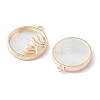 Rack Plating Brass Shell Pendants KK-A183-57G-2