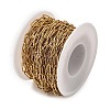 PVD Vacuum Plating 304 Stainless Steel Textured Paperclip Chains CHS-I009-01G-A-2